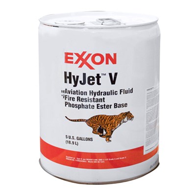 Exxon Hyjet V Fire Resistant Hydraulic Fluid 5USG Drum