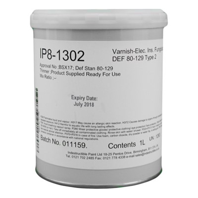 Indestructible Paint IP8-1302 Insulating Varnish 1Lt Tin *DEF STAN 80-129 Type 2