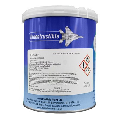 Indestructible Paint IP9138-R1 Skydrol Resistant Aluminium Paint 1Lt Can *MSRR9040
