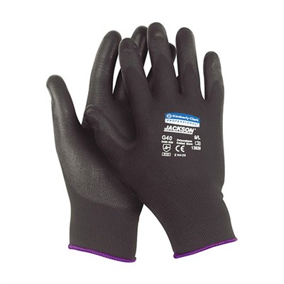 Jackson Safety* G40 Polyurethane Coated Mechanical Protection Glove Black Size 7 S (Pack Of 12 Pairs)