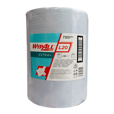 WypAll® 7301 L20 Extra Wide Wiper Blue 33cm x 38cm 500 Sheet Jumbo Roll