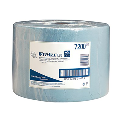 Kimberly Clark 7338 Wypall L20 Wipers Blue 46cm x 24cm (116 Sheet per Roll)