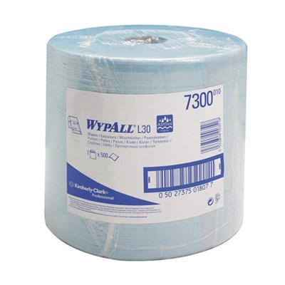 WypAll® 7300 L20 Wiper Blue 23.5cm x 38cm 500 Sheet Jumbo Roll