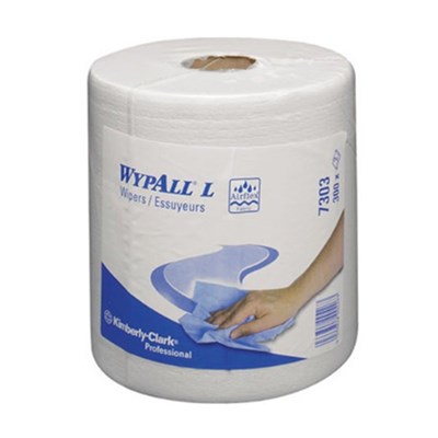 Kimberly Clark 7303 Wypall L20 Extra Wipers White 18.5cm x 42.5cm 300 Sheet Centrefeed Roll (Pack of 6)