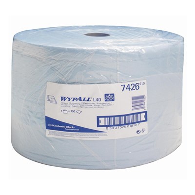 WypAll® 7426 L40 Wiper Blue 33cm x 38cm 750 Sheet Roll