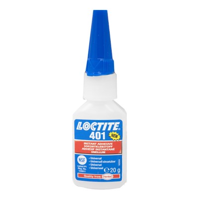 Loctite 401 Cyanoacrylate Adhesive 20gm Bottle (Fridge Storage 2°C-8°C)