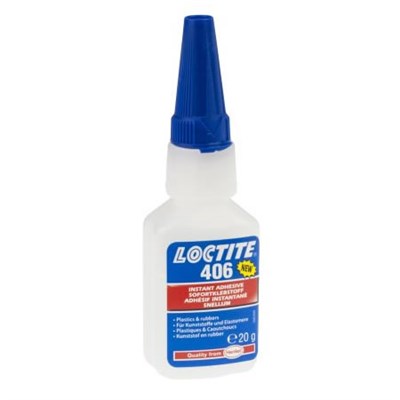 Loctite 406 Cyanoacrylate Adhesive Bottle (Fridge Storage 2°C-8°C) in various sizes