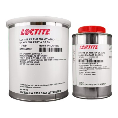 Loctite EA9309.3NA AERO A/B 1USQ A/B Kit (Formerly Hysol) *HMS16-1068 Class7 *199-05-002 Type 1 Class 2