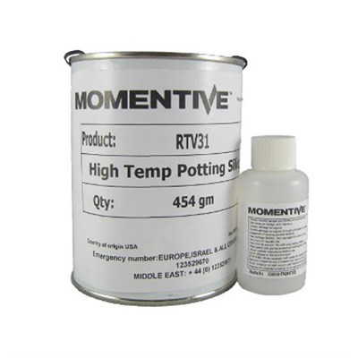 Momentive RTV 31 High Temp Potting Silicone Red and DBT Catalyst 1Lb (454gm) Kit