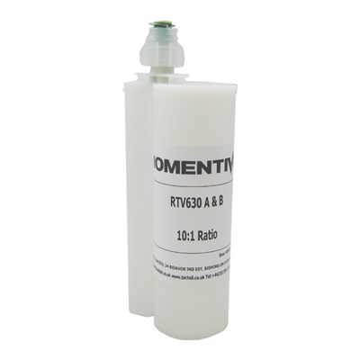 Momentive RTV 630 High Strength Silicone Rubber Compound Blue 10:1 A/B S/S 500ml Cartridge