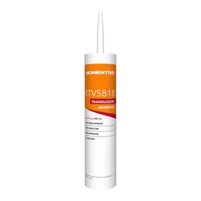 Momentive RTV5818 Clear Silicone Adhesive Sealant 10.1oz Cartridge