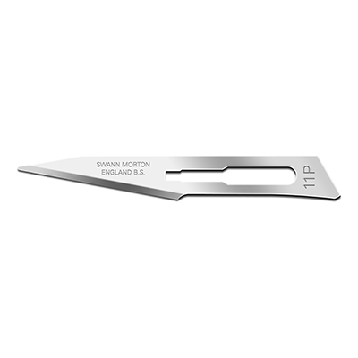 Swann Morton No 11P Sterile Carbon Steel Scalpel Blade (Box of 100)