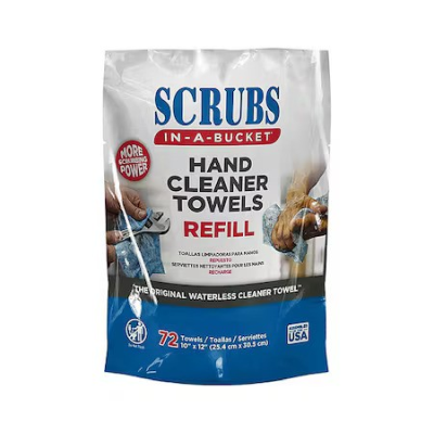 ROCOL® Scrubs Hand Cleaning Wipes (Refill Pack Of 72 Wipes)