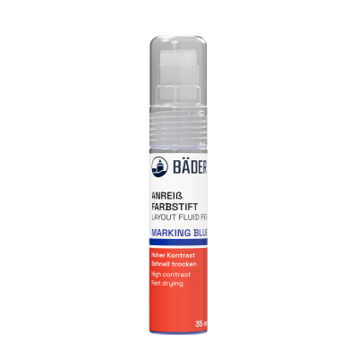 Lackfabrik Bader Blue Transparent Layout Fluid 35ml Pen