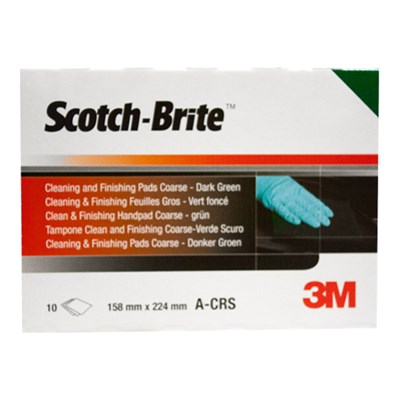 3m Scotch Brite 7486 Handpad Acrs Grade Dark Green 158mm X 224mm