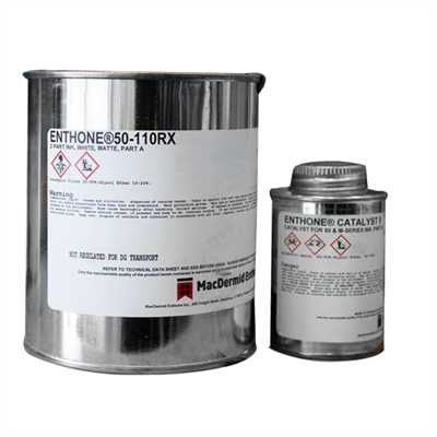 Enthone 50-110RX CAT-L-INK Matt White Screen Printing Ink and Catalyst 9 A/B Kit (Part A=1USQ/Part B=4oz)