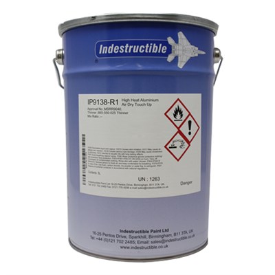 Indestructible Paint IP9138-R1 Skydrol Resistant Aluminium Paint 5Lt Tin *MSRR9040