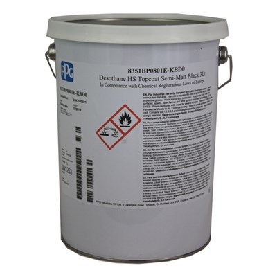 PPG Desothane CA8351/BP801 HS Polyurethane Topcoat Semi-Matt Black 3Lt Tin