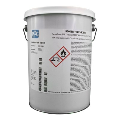PPG Desothane HS CA8300 Gloss Polyurethane Topcoat Grey (RAL7040) 5Lt Tin