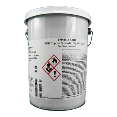 PPG PU88 Topcoat Semi-Matt Black FS27038 5Lt Can