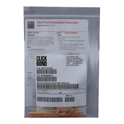 Semco® 231255 Click Patch Sealant Fuel & Air Leak Repair Kit (1.25in Flat Patch)
