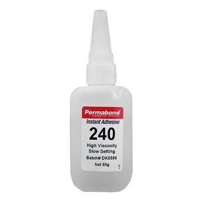 Permabond 240 (C4) High Viscosity Cyanoacrylate Adhesive 50gm Bottle (Fridge Storage 2°C-7°C)