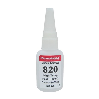 Permabond 820 Cyanoacrylate Adhesive 20gm Bottle (Fridge Storage 2°C-7°C)