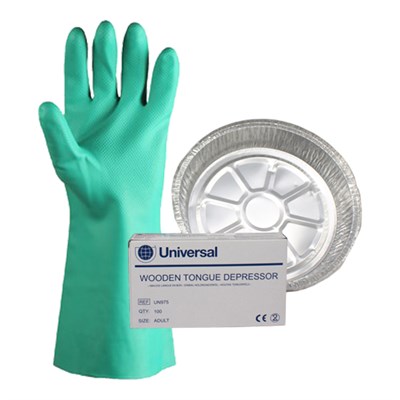 Silmid Mixing SilKit (Includes 5 x Metal Dish, 1 x Pack of 100 Tongue Depressor & 1 x Pack of 12 Nitrile Gloves)