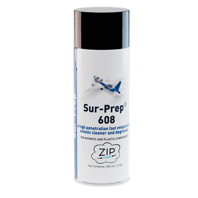 Zip-Chem Sur-Prep 608 Avionic Cleaner/Degreaser 12oz Aerosol