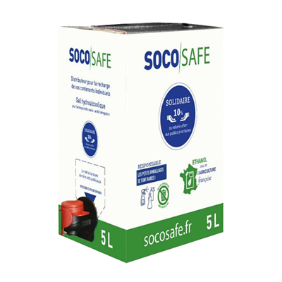 Socomore Socosafe Hydroalcoholic Gel Solution 5Lt Bag in Box