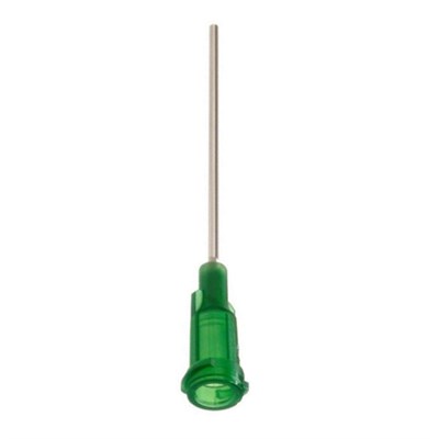 Nordson EFD 18 Gauge Green 0.033in x 1.5in Straight Stainless Steel Tip (Box of 50)
