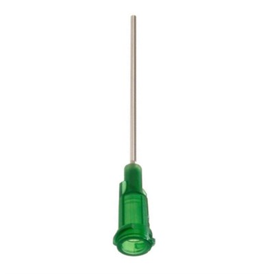 Nordson EFD 18 Gauge Green 0.033in x 0.5in Straight Stainless Steel Tip (Box of 50)