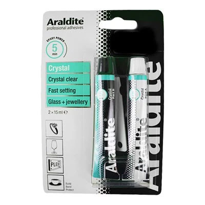 Araldite Crystal Epoxy Adhesive 2 x 15ml Tube