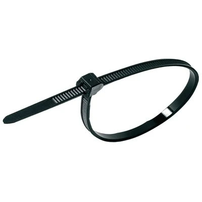 HellermannTyton T30LOS-PA66HS-BK Black Cable Ties 200mm x 3.4mm (Pack Of 100) (118-04900)