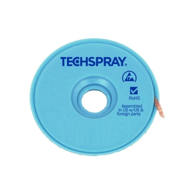 Techspray No Clean 1821-10F Yellow Low Residue De-Solder Braid 1.4mm x 10Ft Reel