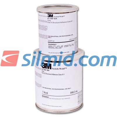 3M Scotch-Weld EC-3587 B-1/4 B/A Polyurethane Adhesive Grey 1USQ Kit