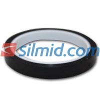 H143B Silicone Adhesive Black Polyimide Tape 12mm X 33Mt Roll