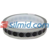 H143B Silicone Adhesive Black Polyimide Spots 9mm 1000 Per Roll