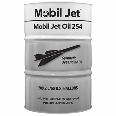 Mobil Jet Oil 254 (O-154) 208Lt Drum *MIL-PRF-23699F Type HTS