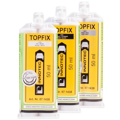 Innotec Topfix Black Polyurethane Repair Kit 50ml Twin Cartridge