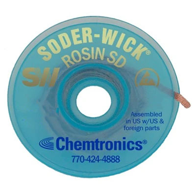 Solder-Wick Yellow Rosin Flux Desoldering Braid 1.5mm x 1.5Mt Reel