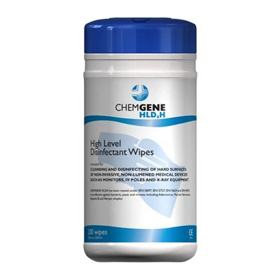 Chemgene HLD4H High Level Disinfectant Wipes (Pack of 200)