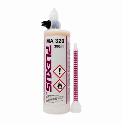 Plexus MA320 White Methacrylate Adhesive 380ml Dual Cartridge