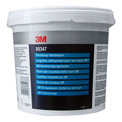 3M PN80347 Paintshop Handwipes (Tub Of 100 Wipes)