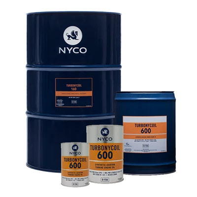 Nyco Turbonycoil 600, available to SAE-AS 5780-SPC, MIL-PRF-23699 STD, DCSEA 299/A, DEF STAN 91-101