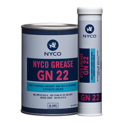 Nyco Grease GN 22, available to MIL-PRF-81322G, DCSEA 395/C, DEF STAN 91-52