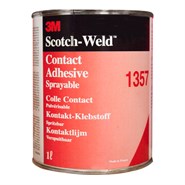 3M Scotch-Weld 1357 Sprayable Contact Adhesive (Brown/Green) 1Lt Tin