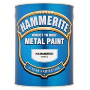 Hammerite Hammered White Metal Paint 2.5Lt Can