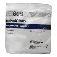 Texwipe TechniCloth TX609 Hydroentangled Nonwoven Polyester Wipers 9in x 9in (300 per Pack)