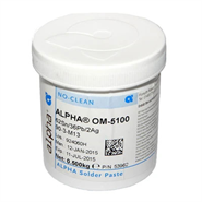 Alpha OM-5100 (SN62/PB36/AG2) Leaded Fine Pitch Solder Paste 500gm Pot (Fridge Storage)